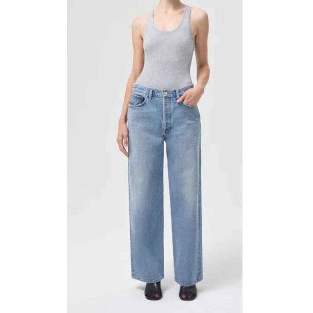 AGOLDE Low Slung Baggy Jeans in Void Size 27